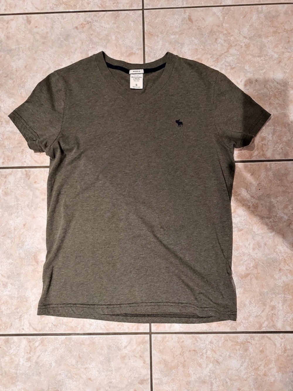 Abercrombie & Fitch Muscle Short Sleeve Tee Size Small Olive
